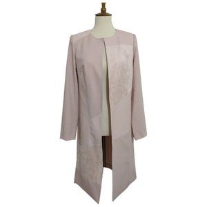 Calvin Klein Faux Suede Pale Pink Jacket Blazer New  4